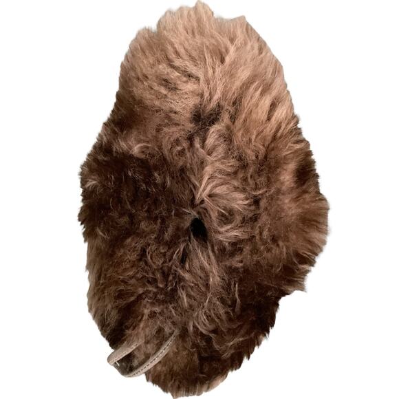 Winter Muff Women’s One Size Big Lamb Fur Warm Hand Muff Chocolate Brown - Picture 3 of 3